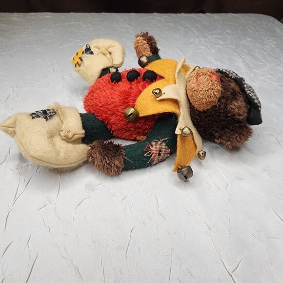 Ganz Cottage Collectibles Jester Teddy Bear Christmas Jolly Vintage Clown - Picture 4 of 9